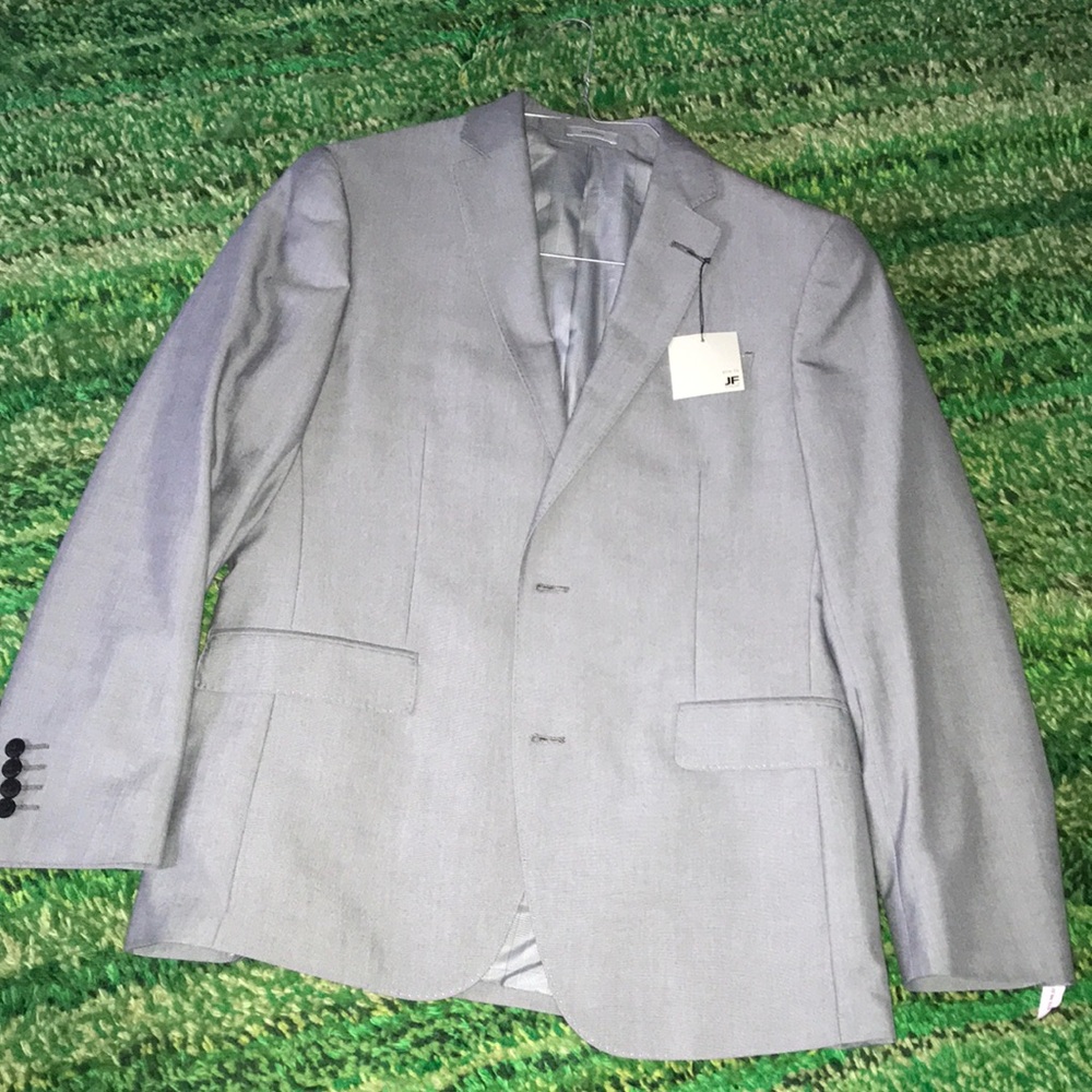 jf j.ferrar Mens Light Gray Slim Fit Two-Button Sport Coat Blazer 40R NEW